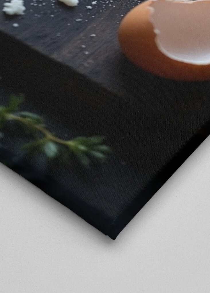 Jajka na desce do krojenia