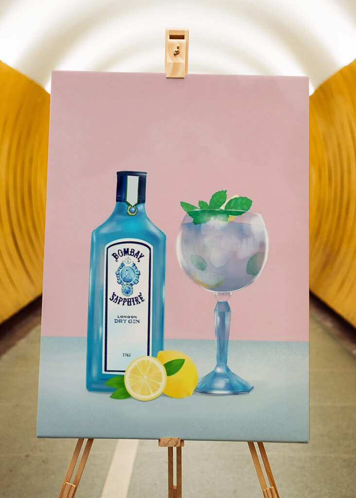 Sapphire Gin Cocktail 