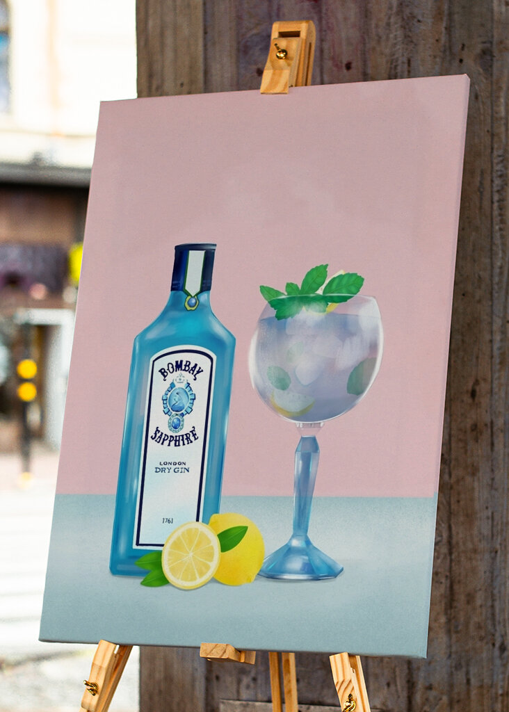 Sapphire Gin Cocktail 