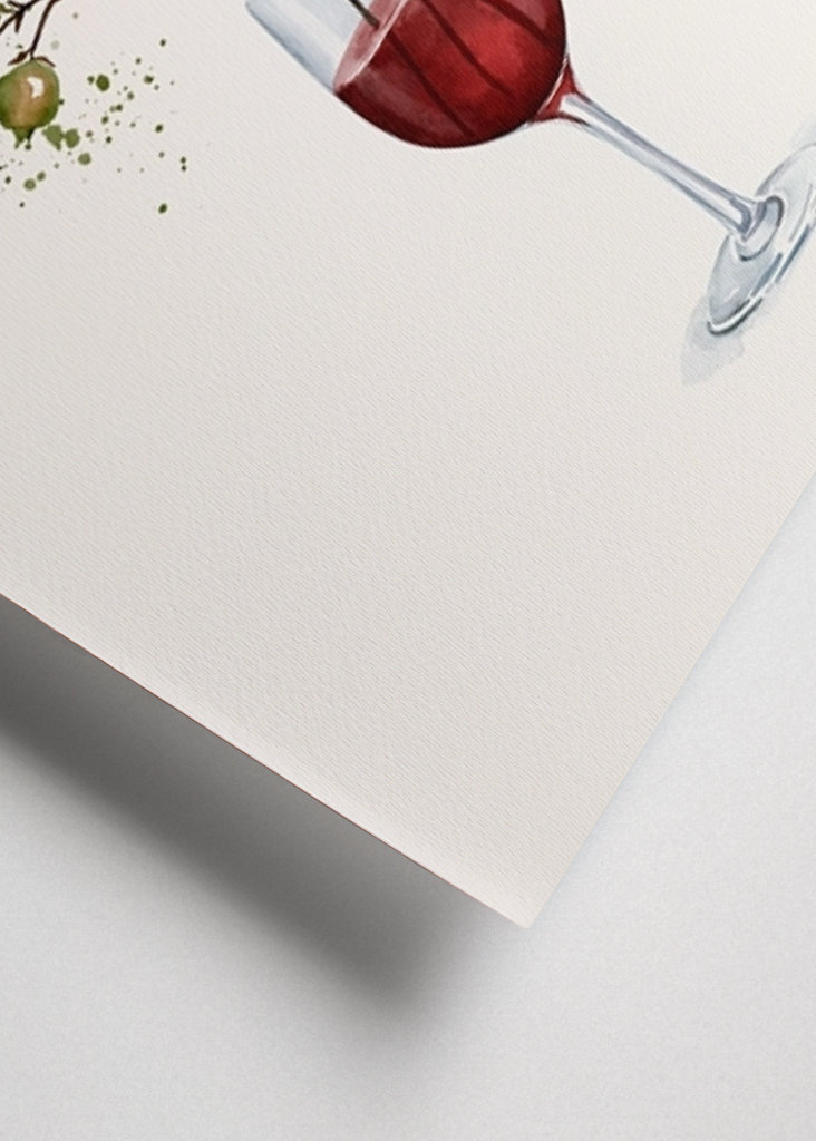 Granátové jablko ve sklenici vína