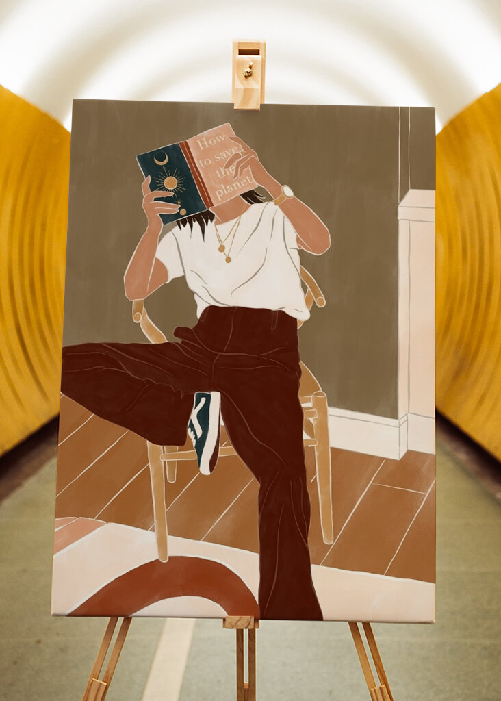 Woman reading a book 