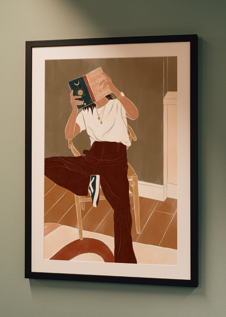 Woman reading a book 