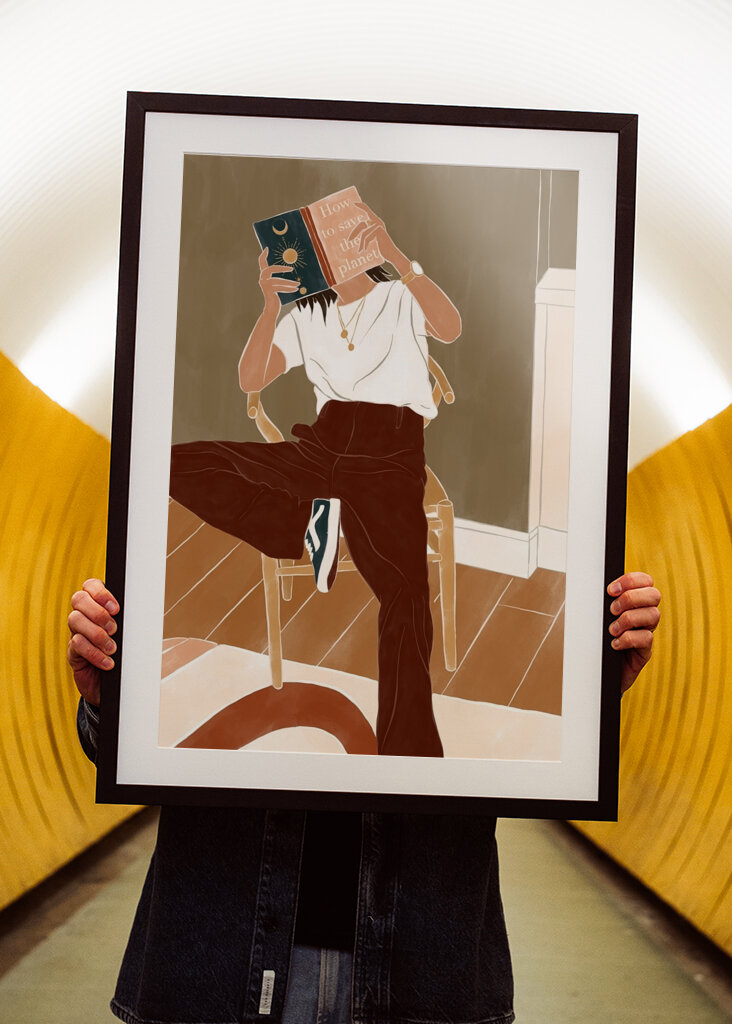 Woman reading a book 