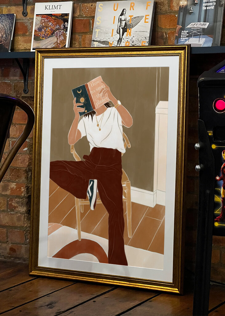 Woman reading a book 