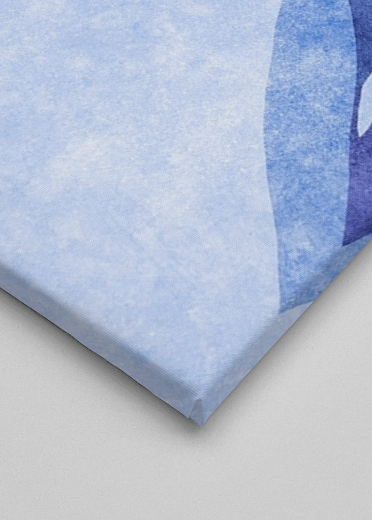 Abstraktní tělo v modré barvě