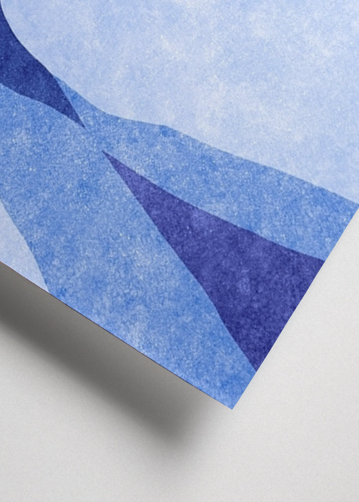 Abstraktní tělo v modré barvě