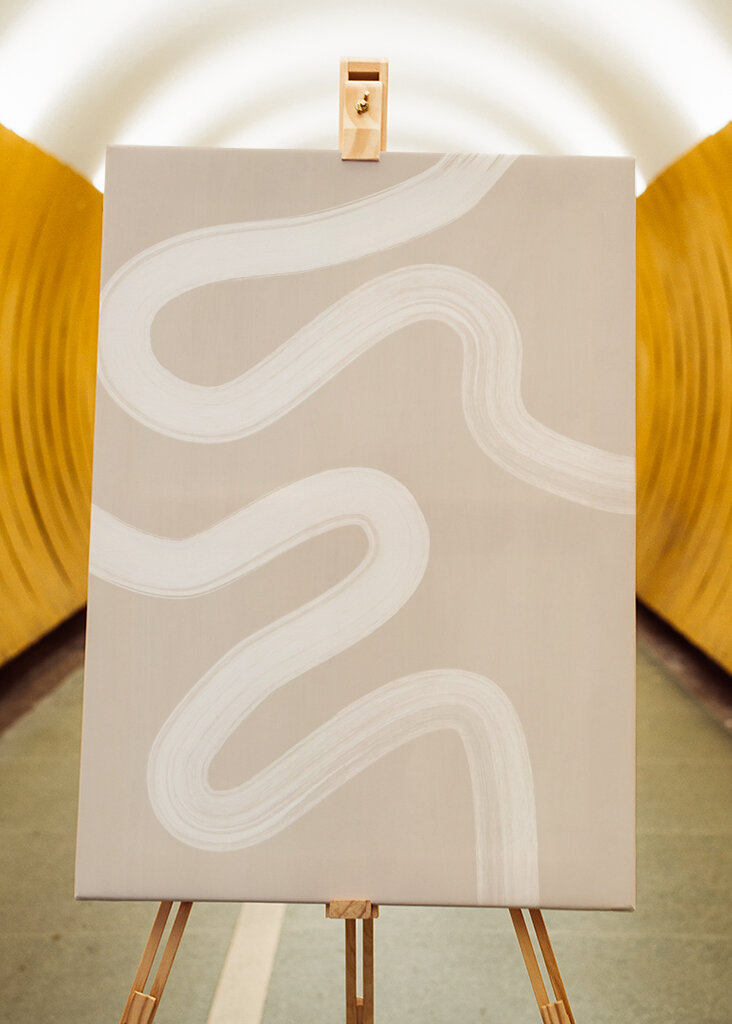 Beige Einzeilige Zeichnung