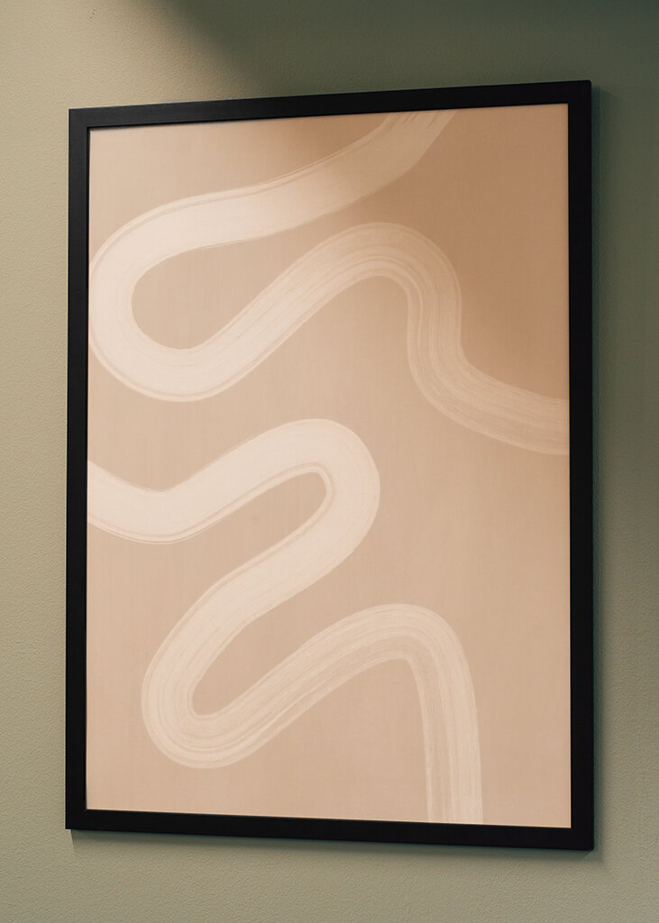 Beige Einzeilige Zeichnung