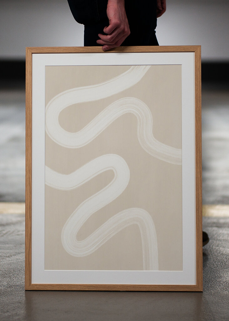 Beige Einzeilige Zeichnung