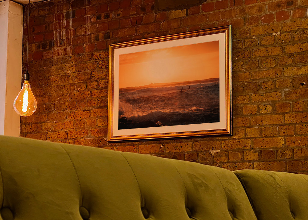 Surfen bei Sonnenuntergang