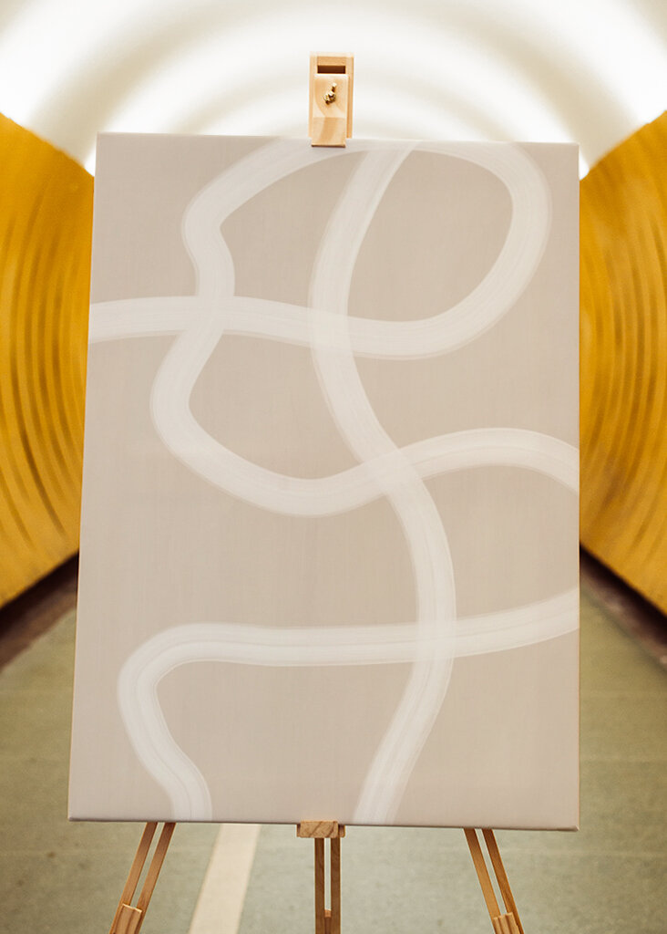 Weißes Pinselstrich-Poster Nr.1