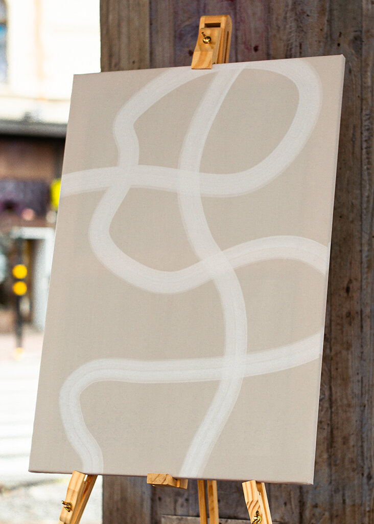 Weißes Pinselstrich-Poster Nr.1