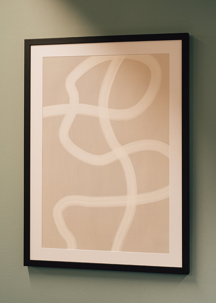 Weißes Pinselstrich-Poster Nr.1