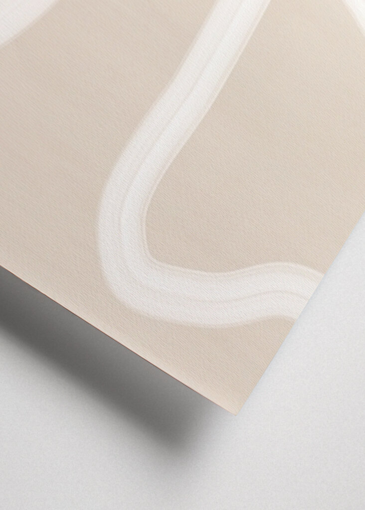 Weißes Pinselstrich-Poster Nr.1