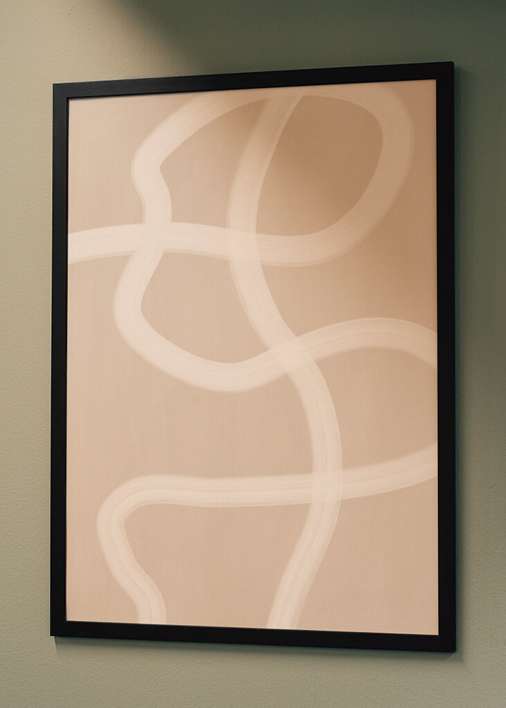 Weißes Pinselstrich-Poster Nr.1