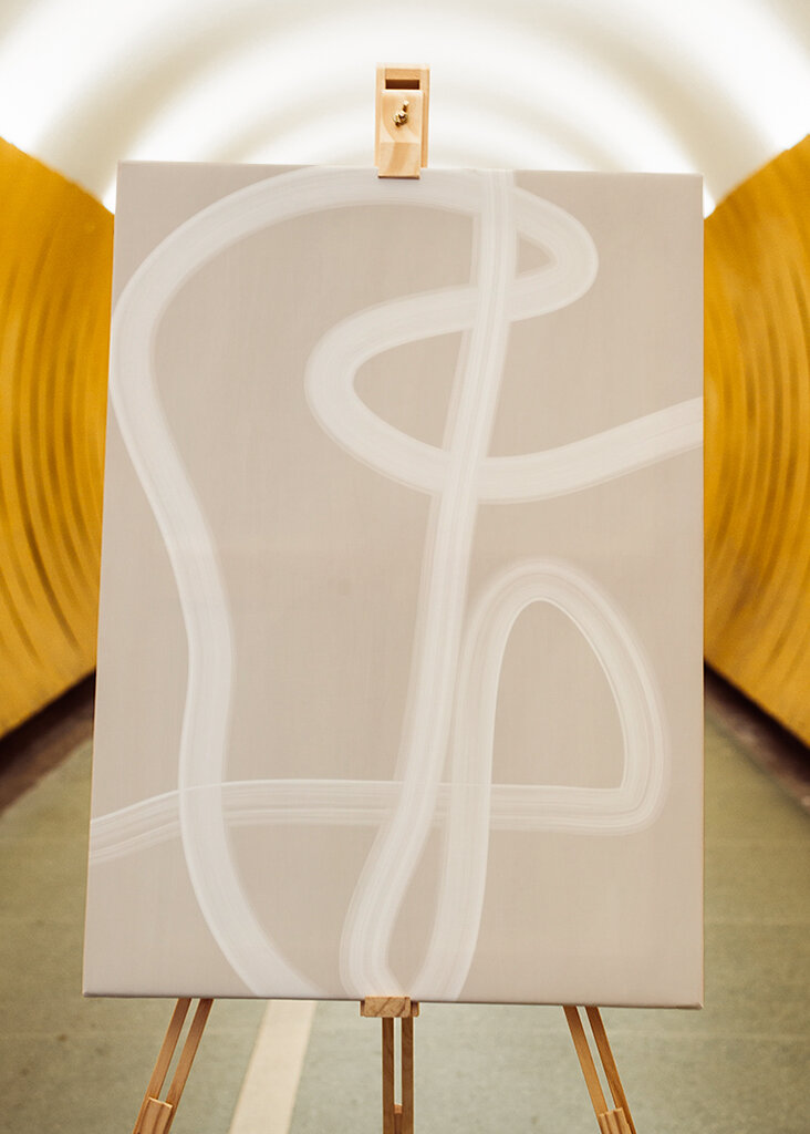 Weißer Pinselstrich Poster Nr.2