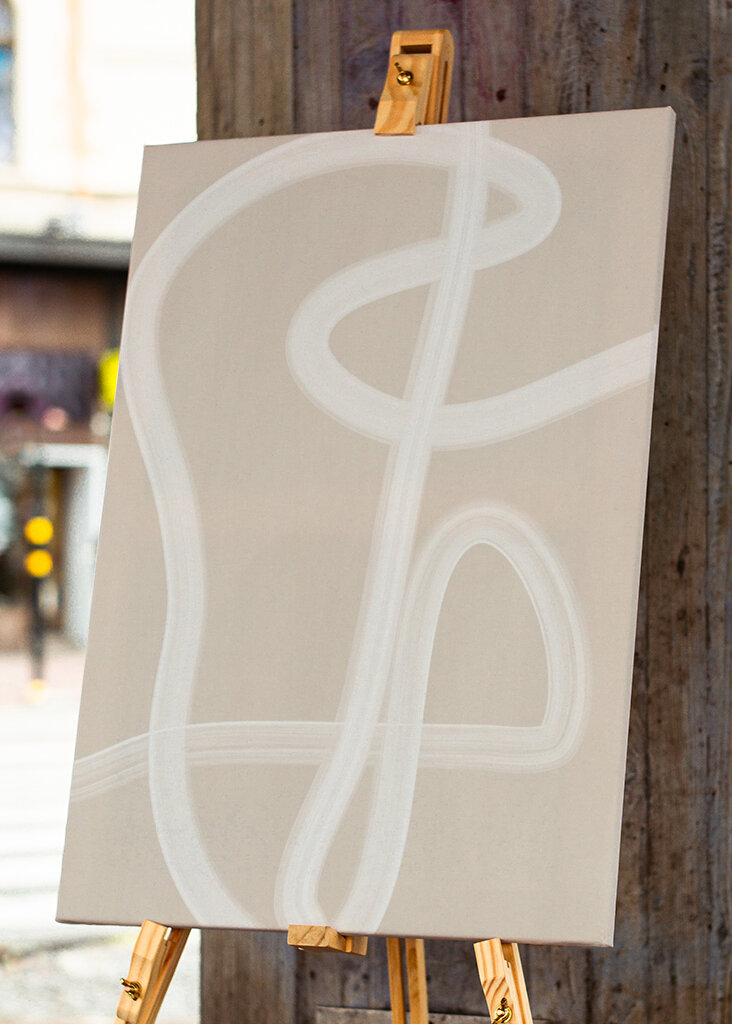 Weißer Pinselstrich Poster Nr.2