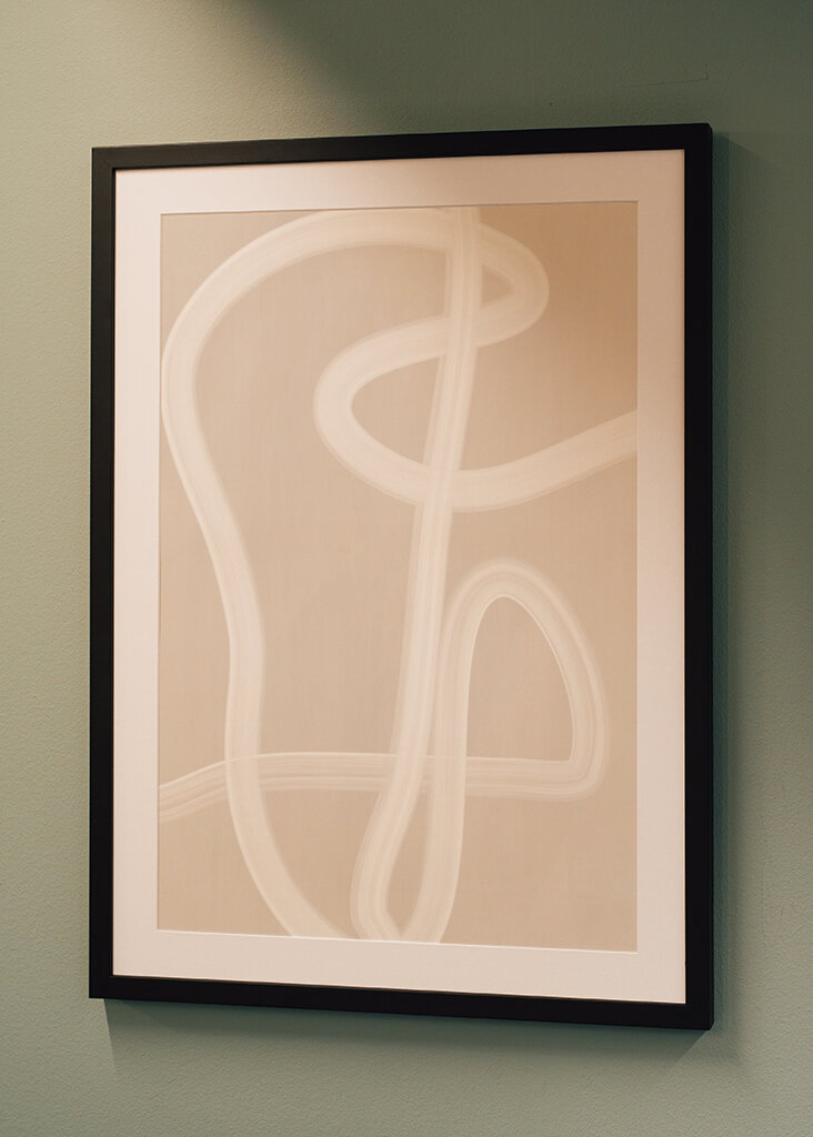 Weißer Pinselstrich Poster Nr.2