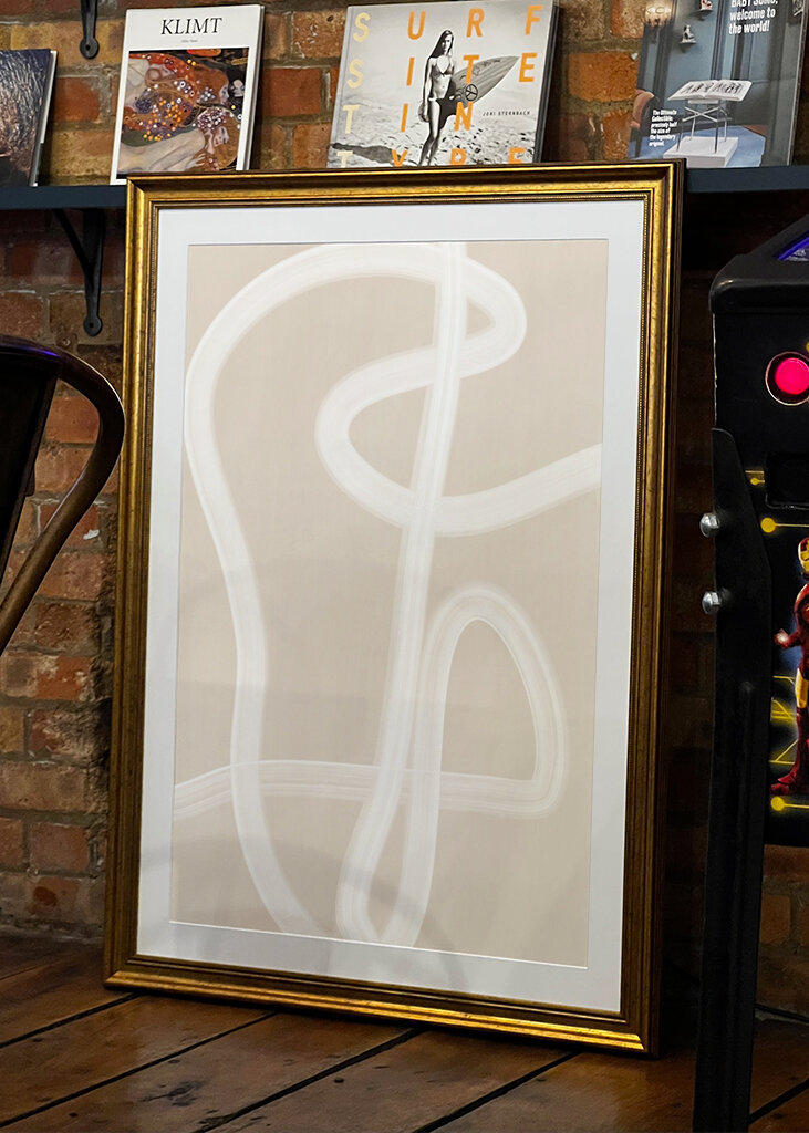 Weißer Pinselstrich Poster Nr.2