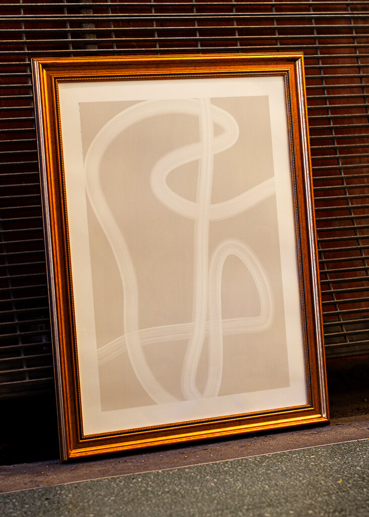 Weißer Pinselstrich Poster Nr.2