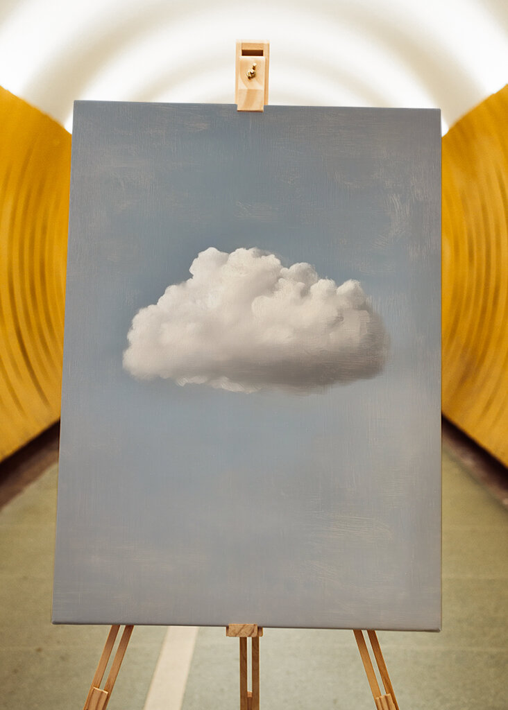 Felhőfestés szürke 