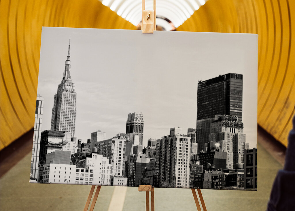 Felhőkarcolók látképe