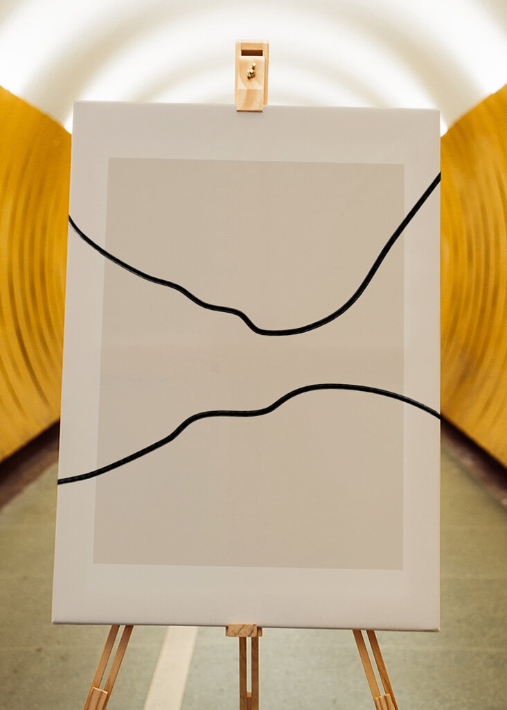 Weiche abstrakte Linien Kunst