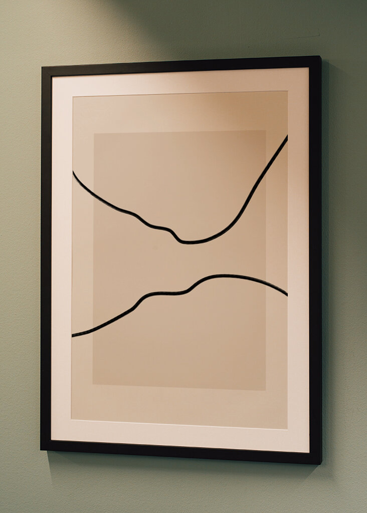 Weiche abstrakte Linien Kunst