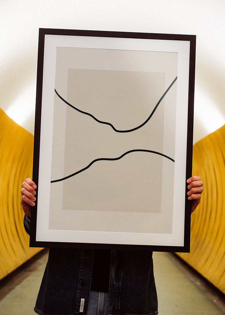 Weiche abstrakte Linien Kunst