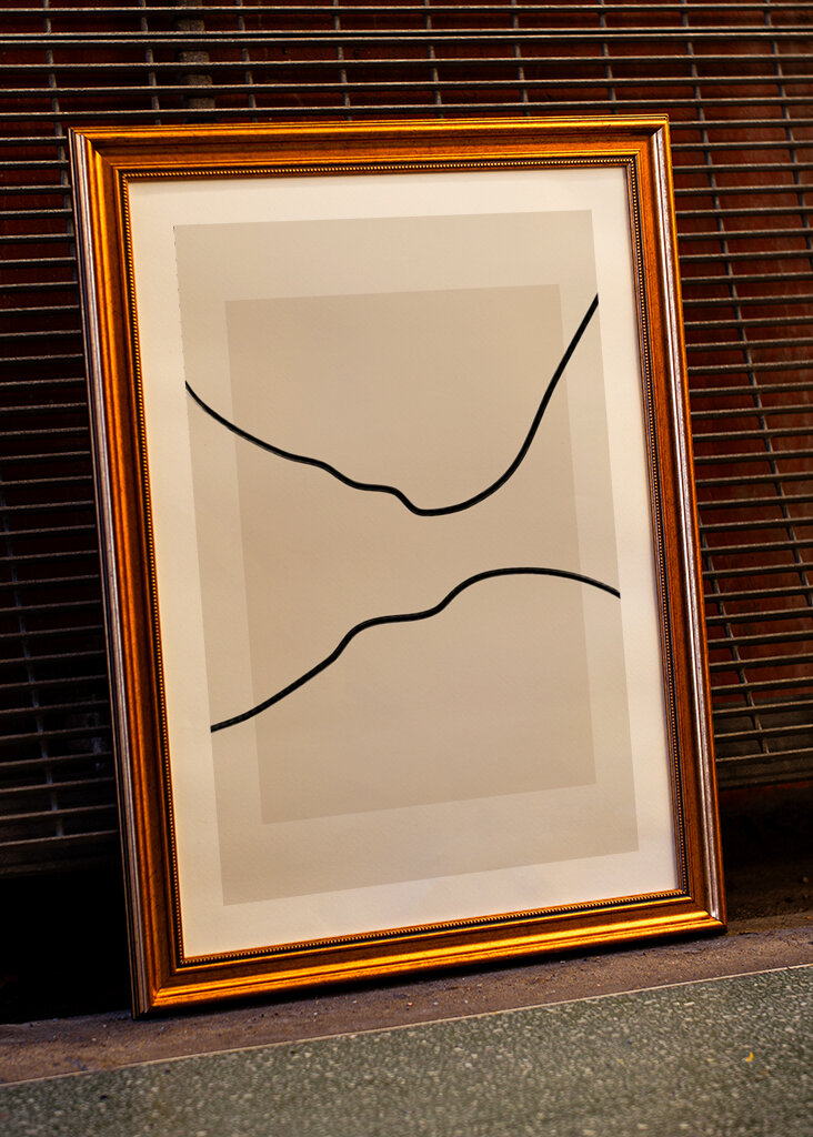 Weiche abstrakte Linien Kunst