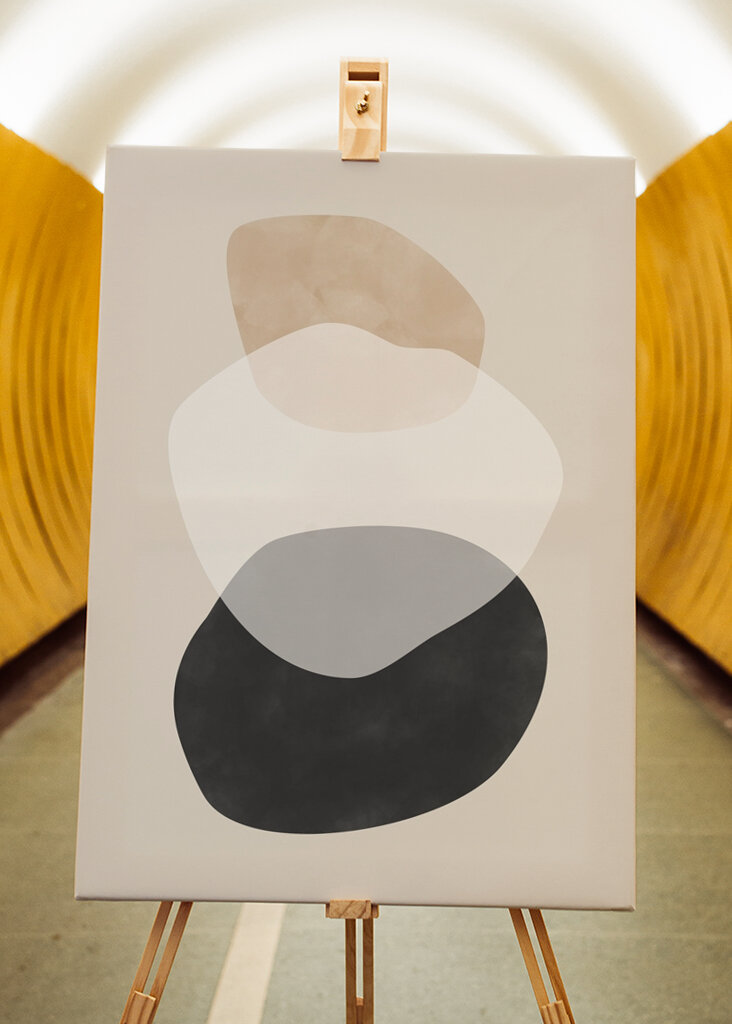 Beżowe kształty boho grafika