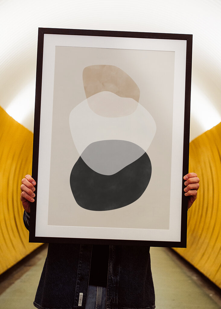 Beżowe kształty boho grafika