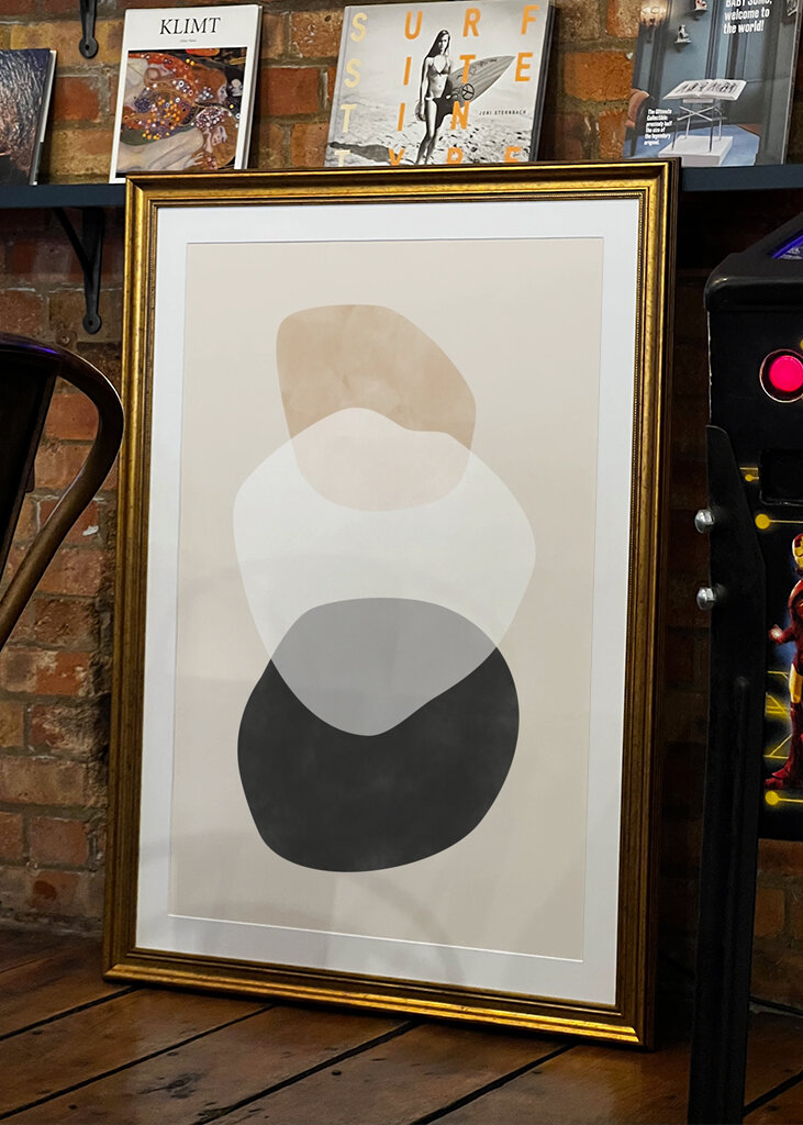 Beżowe kształty boho grafika