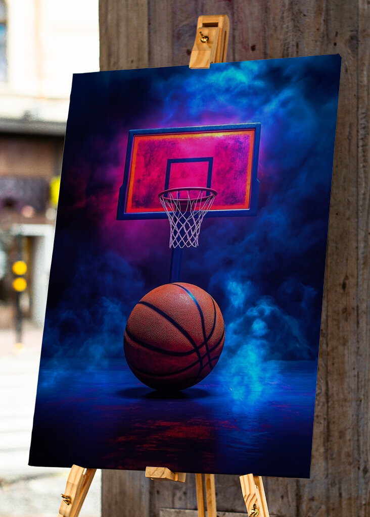 Basket-ball et cerceau