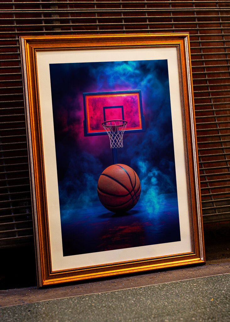 Basket-ball et cerceau