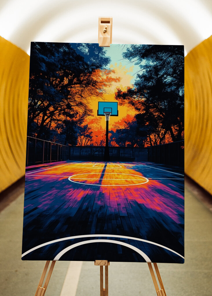 basketplan solnedgång