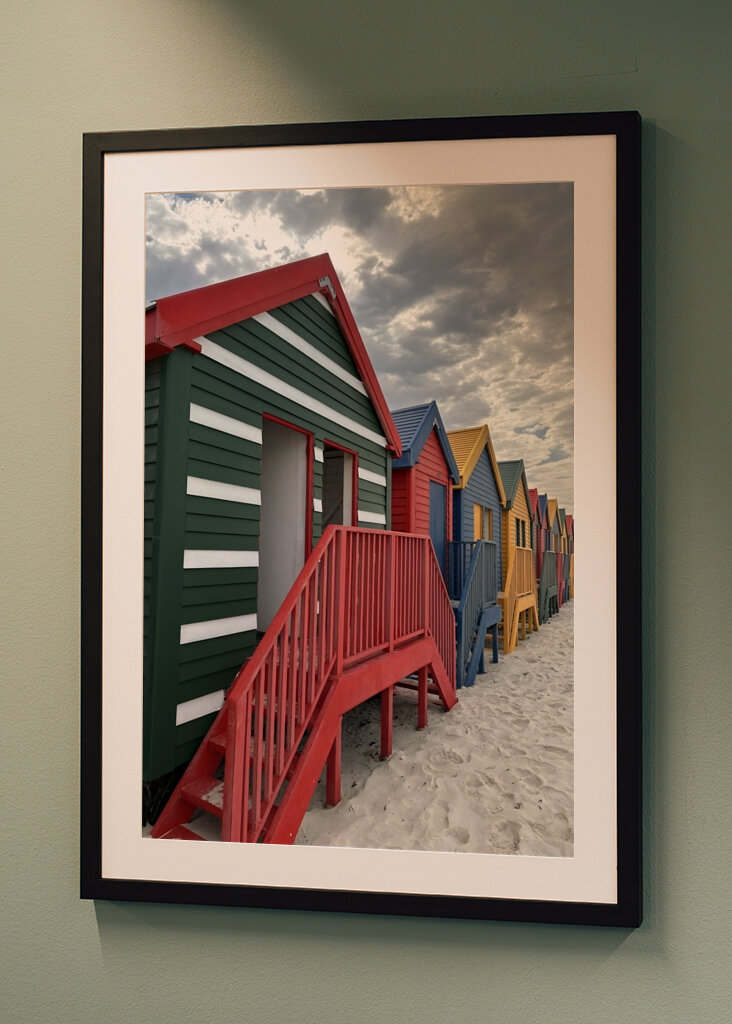 Maisons de plage en automne