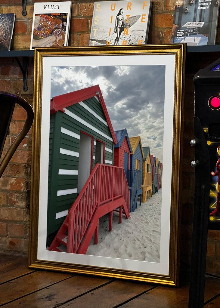 Maisons de plage en automne