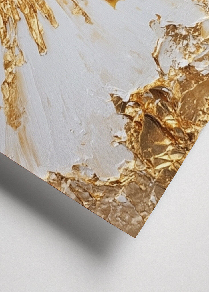 Gold sun as a painting