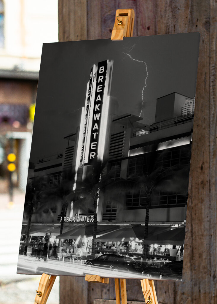 Bouřka s blesky na Miami Beach