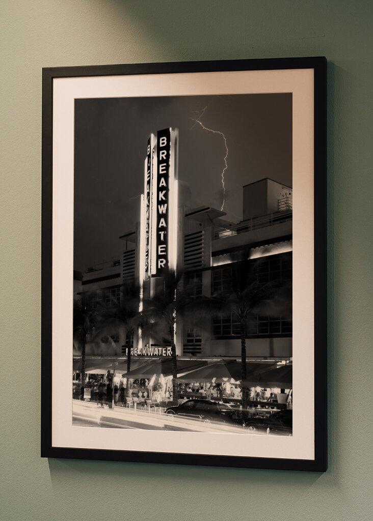 Bouřka s blesky na Miami Beach