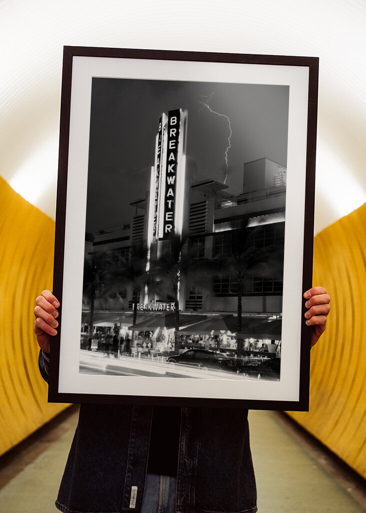 Bouřka s blesky na Miami Beach