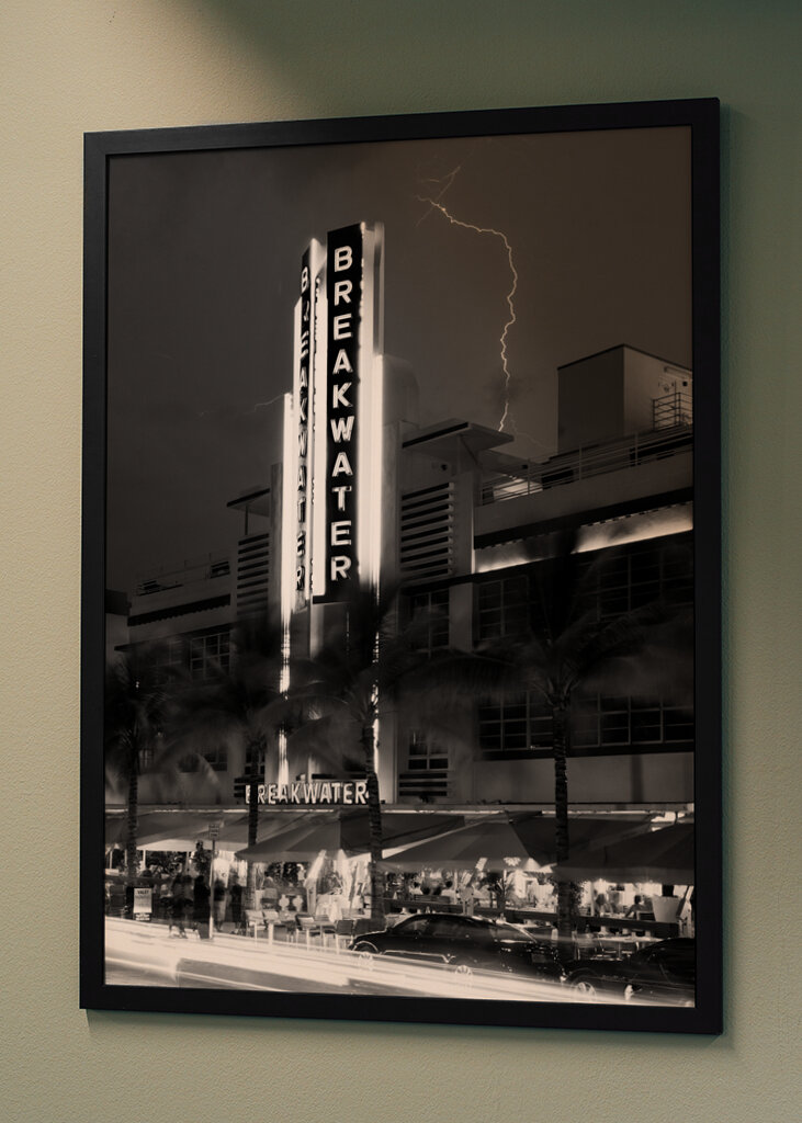 Bouřka s blesky na Miami Beach