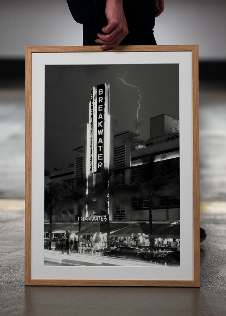 Bouřka s blesky na Miami Beach