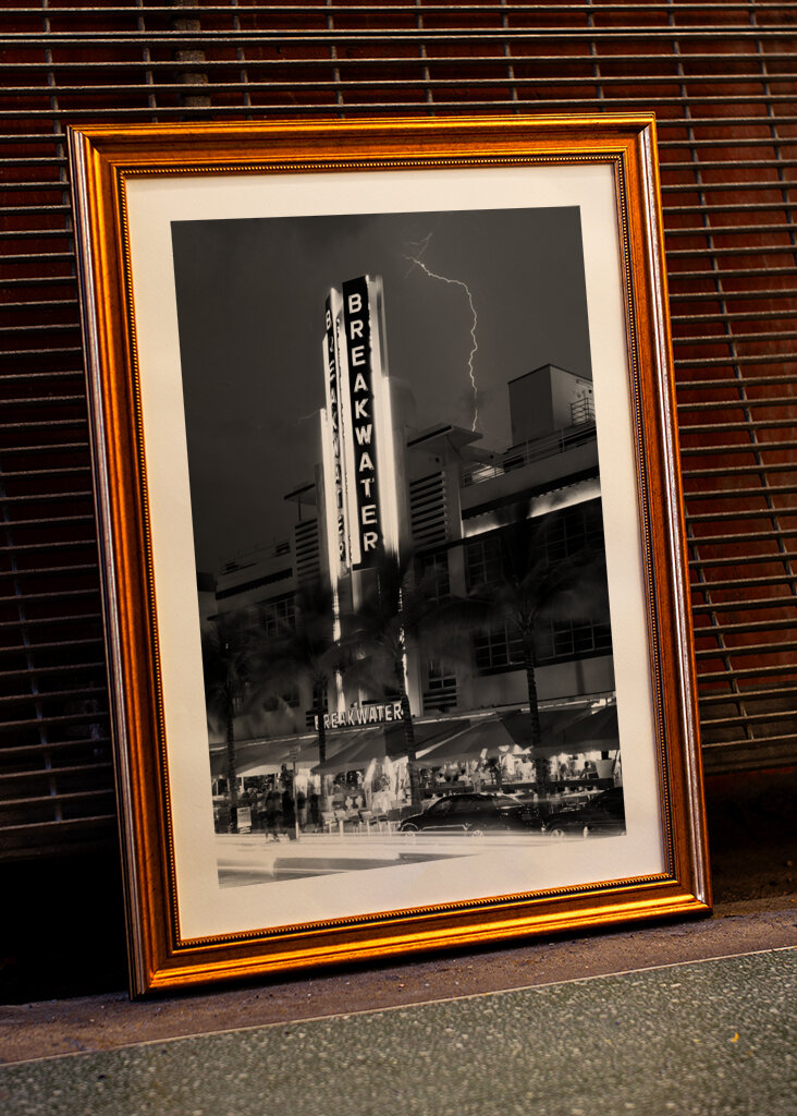 Bouřka s blesky na Miami Beach