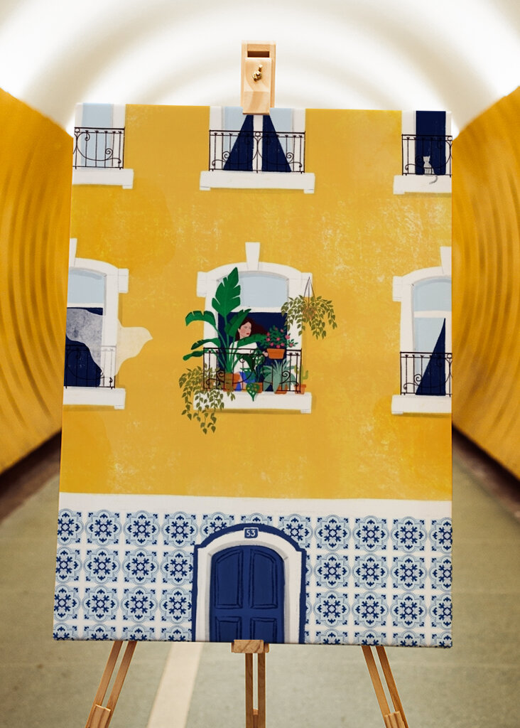 Lisabonská žlutá fasáda #2427830