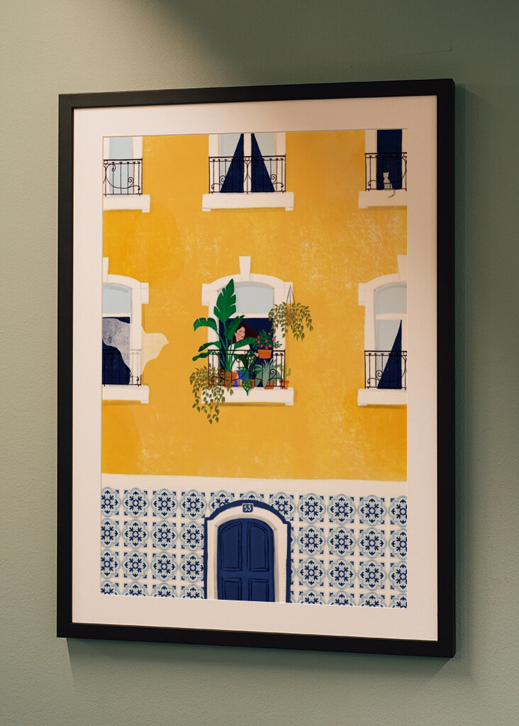 Lisabonská žlutá fasáda #2427830