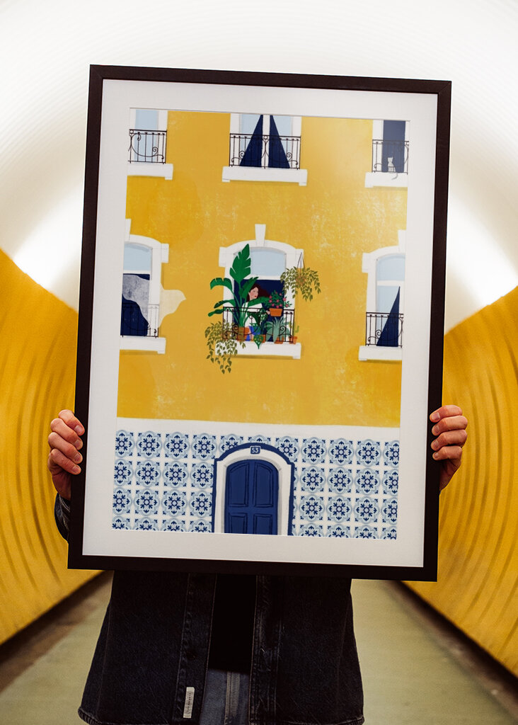 Lisabonská žlutá fasáda #2427830