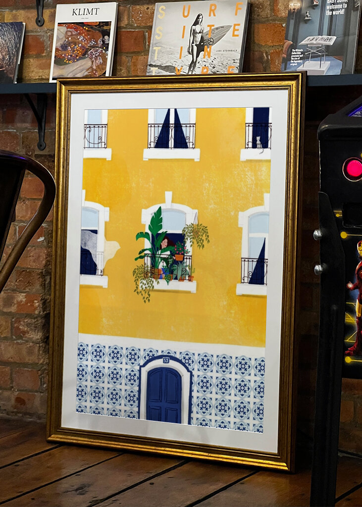 Lisabonská žlutá fasáda #2427830