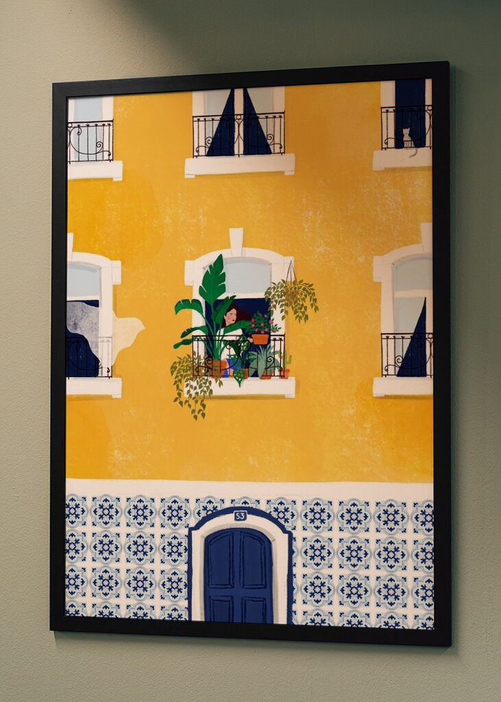 Lisabonská žlutá fasáda #2427830